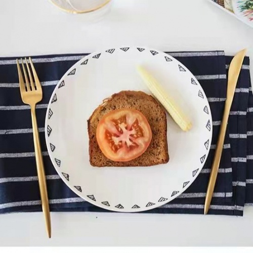 ADAMAS จานเซรามิค 8นิ้ว MILADA-04 คละลาย