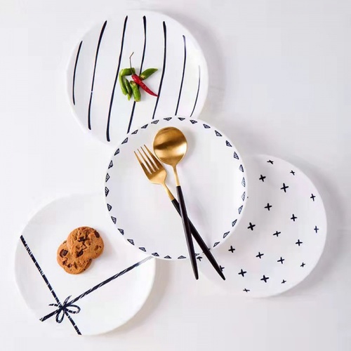 ADAMAS จานเซรามิค 8นิ้ว MILADA-04 คละลาย