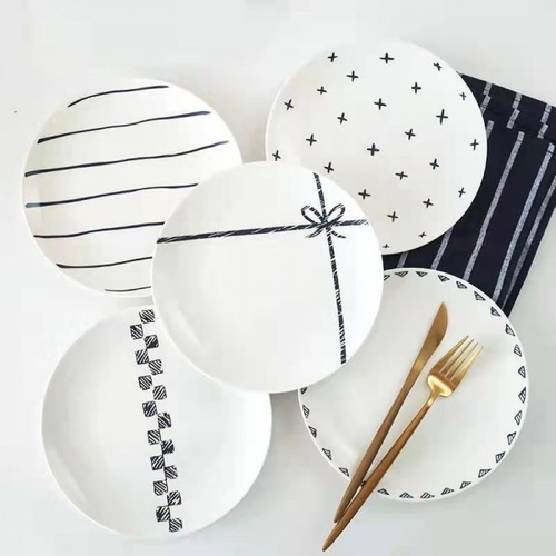 ADAMAS จานเซรามิค 8นิ้ว MILADA-04 คละลาย