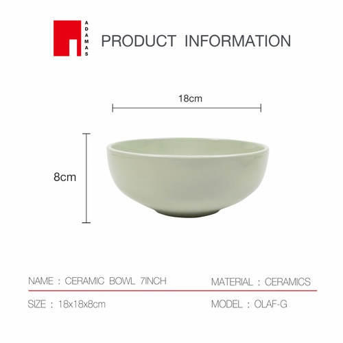 ADAMAS ถ้วยเซรามิค 7 นิ้ว OLAF-G