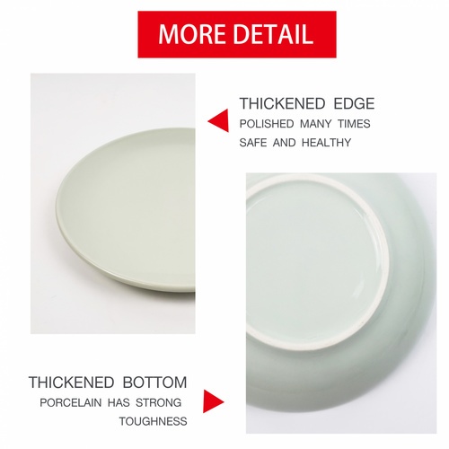 ADAMAS จานเซรามิคทรงตื้น 8 นิ้ว OLAF-G