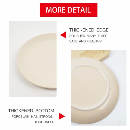 ADAMAS จานเซรามิคทรงตื้น 8 นิ้ว OLAF-B