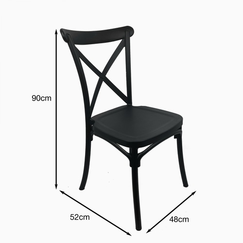 PULITO เก้าอี้จัดเลี้ยง รุ่น PC1001 ขนาด 48×52×90 ซม. สีดำ