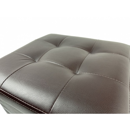 PULITO สตูลเหลี่ยมมีที่เก็บของ 38x38x38ซม. PUNA-01 สีน้ำตาล 