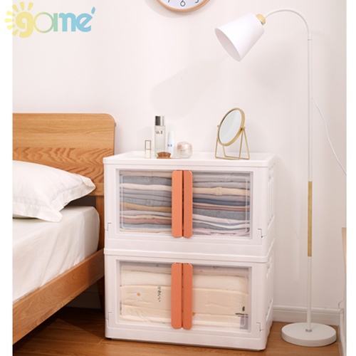 GOME กล่องพับได้บานเปิด รุ่น 14328 ขนาด 40x64x37 ซม.(72L) สีขาว 