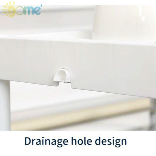 GOME ชั้นวางของทรงแคบ 4 ชั้น มีล้อเลื่อน รุ่น J-2500044 ขนาด 25x40x90 ซม. สีขาว