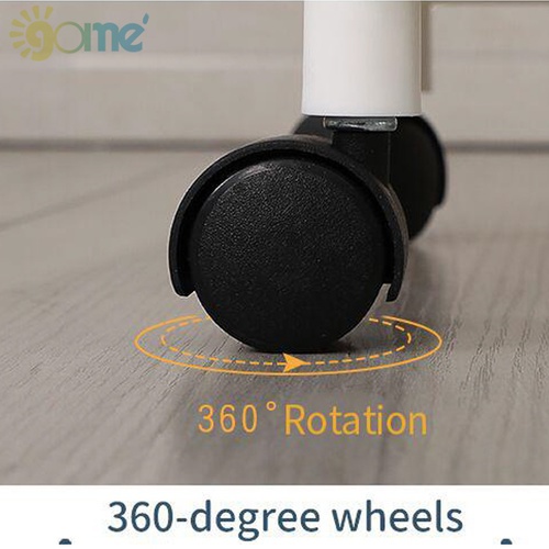 GOME ชั้นวางของทรงแคบ 4 ชั้น มีล้อเลื่อน รุ่น J-2500044 ขนาด 25x40x90 ซม. สีขาว