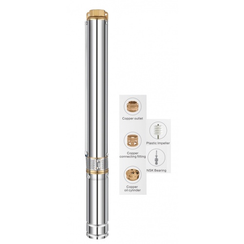 MIZUMA ปั๊มซับเมอร์สโซล่าเซลล์ 3นิ้ว 600W รุ่น3DPC3.5-80-48-600 ใบพัดสลัดทราย