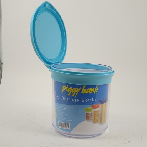 GOME ขวดโหลพลาสติกทรงกลม 1500 ML. 14.5x14.5x16 ซม. ZS1235A-BU สีฟ้า