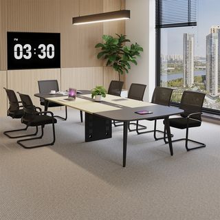 (1/4)SMITH โต๊ะประชุม รุ่น Monic-04 ขนาด 140x350x75 ซม. สีเทา