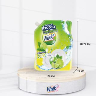 WINK PLUS น้ำยาล้างจานแบบมีฝา สูตรมะนาว ขนาด 1950 ml.