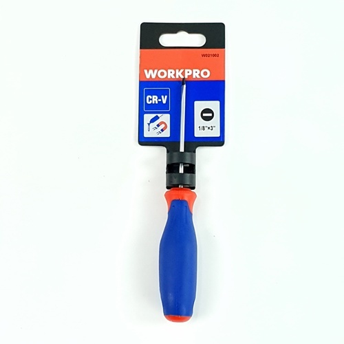 WORKPRO ไขควงปากแบน รุ่น W021002 ขนาด 1/8x3นิ้ว