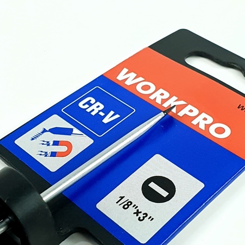 WORKPRO ไขควงปากแบน รุ่น W021002 ขนาด 1/8x3นิ้ว