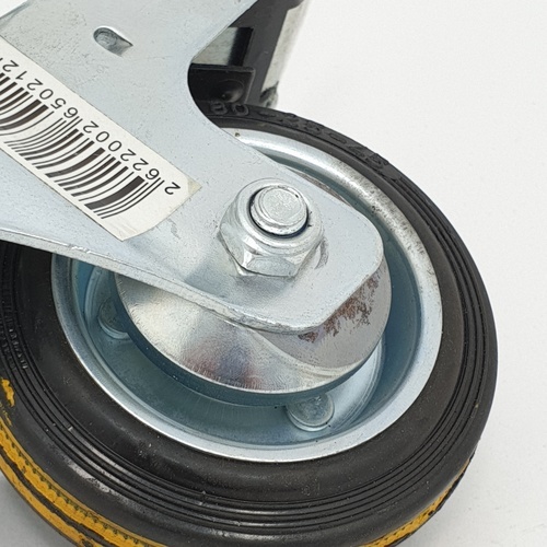 KAMPER ล้อยางแป้น มีเบรค 3นิ้ว (75มม) รุ่น 1013075