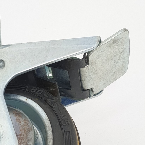 KAMPER ล้อยางแป้น มีเบรค 3นิ้ว (75มม) รุ่น 1013075