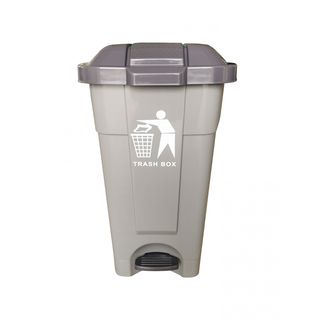 ICLEAN ถังขยะเหยียบทรงเหลี่ยม 80 ลิตร ขนาด 55x51x75 ซม. รุ่น TG55312 สีเทา