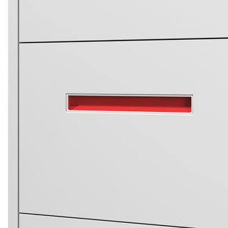 SMITH  ตู้เก็บเอกสารลิ้นชัก รุ่น Artie ขนาด 46x63x113.1 cm. สีขาว - แดง
