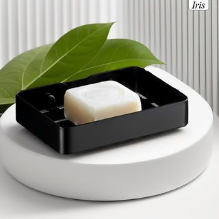 Iris ที่วางสบู่ สแตนเลส รุ่น PQS-FW3H ขนาด 13x10x2.5 ซม. สีดำ
