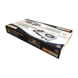 CROWN เตาแก๊สตั้งโต๊ะ หน้าสเตนเลส 2 หัวเตาอินฟาเรด VANDA-SS03 