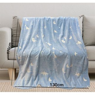 Truffle ผ้าห่ม รุ่น Momo-05 ขนาด 130x170 ซม. สีฟ้า