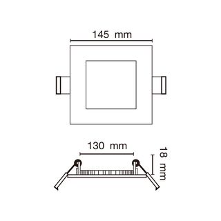 V.E.G.lighting ดาวน์ไลท์ LED แบบฝังหน้าเหลี่ยม 5 นิ้ว 9W รุ่นTP-SDW-9DL-4V แสงเดย์ไลท์ (แพ็ก 4 ชิ้น)