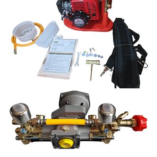 TUF เครื่องพ่นยาหม้อลมคู่ เครื่องยนต์ 4 จังหวะ 1.2 แรงม้า รุ่นQL-767AP4 25 ลิตร สีแดงขาว