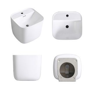 Verno อ่างล้างหน้าแบบแขวน ขนาด 45x42x40cm รุ่น ลิลลี่ 6410