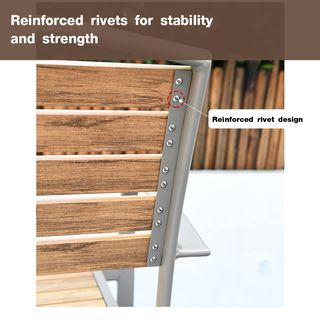 SUMMER SET เก้าอี้สนามอลูมิเนียม รุ่น COMO-O ขนาด 62x55x89 ซม. สีวู้ดเด้น-เทา