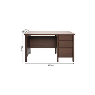 DELICATO โต๊ะทำงาน รุ่นอแมนด้า ขนาด 120x60x75 ซม.สีอเมริกาโน่
