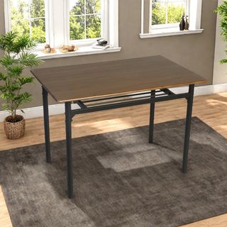 Delicato ชุดโต๊ะอาหาร 4 ที่นั่ง รุ่น Kaito โต๊ะ:110X70X76ซม. เก้าอี้:45x48.5x84.5ซม. สีน้ำตาลเข้ม