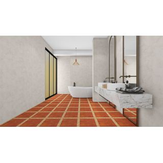 Marbella กระเบื้องเซรามิคปูพื้น 16x16 นิ้ว รุ่น บล็อคอิฐ    CIMG251  Matt   (12P)