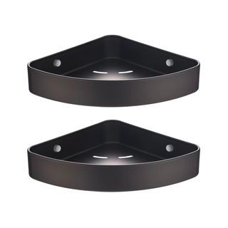 Verno ชั้นวางของอเนกประสงค์อลูมิเนียมเข้ามุม 2 ชั้น รุ่น Gracer-05 ขนาด 28.6x21.5x9.2ซม. สีเทา