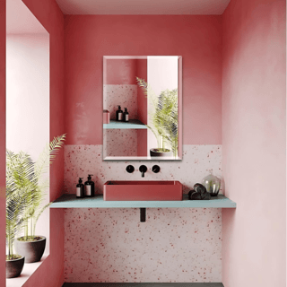 Nice กระจกเงาไม่มีกรอบ ทรงเหลี่ยม รุ่น JLLS003-60 ขนาด 45x60ซม. สีใส