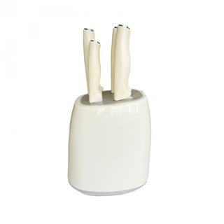 KOSCH ชุดมีดพร้อมที่เสียบ (7 ชิ้น/ชุด) LUMA สีครีม