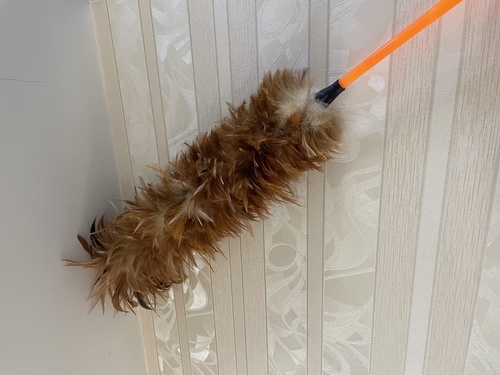 ICLEAN ไม้ปัดฝุ่นขนไก่ใหญ่ FDB700NEW ขนาด 15x15x70 ซม. สีน้ำตาล