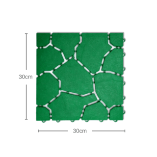 Primo แผ่นกันลื่นPVCลายหินใหญ่ (4ชิ้น/แพ๊ค) รุ่น Mountain BYF001-GN ขนาด 30×30 ซม. สีเขียว