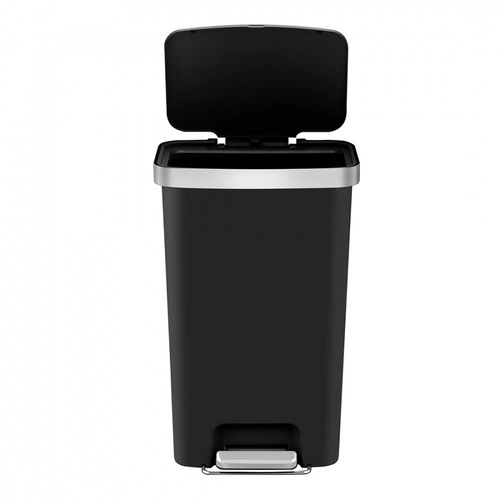 EKO ถังขยะพลาสติกขาเหยียบเหลี่ยม 35 ลิตร รุ่น HANA EK6388-BLK ขนาด 37x31x51ซม. สีดำ