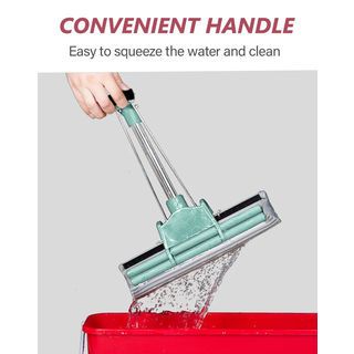 ICLEAN ม็อปฟองน้ำ PVA ดับเบิ้ลโรลเลอร์ ขนาด 6x27x120 ซม.รุ่น UN3302GR สีเขียว