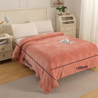 Truffle ผ้าห่ม รุ่น Yuna-04 ขนาด 150x200 ซม. สีส้ม