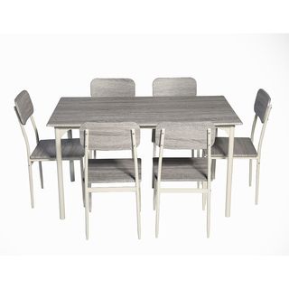 DELICATO ชุดโต๊ะอาหาร 6 ที่นั่ง รุ่น Nana โต๊ะ:140X80X76ซม. เก้าอี้:42x48x87ซม. สีไม้ธรรมชาติ 