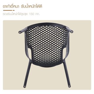 PULITO  เก้าอี้พลาสติก รุ่น Zylen ขนาด 48x58x79 ซม. สีดำ