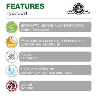 GREAT WOOD ไม้พื้นเทียมลายไม้ K21-145B-W-R ขนาด 21x145x2800มม. สีไม้แดง