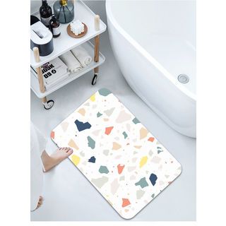 COZY พรมเช็ดเท้าเมมโมรี่โฟม รุ่น GEELIN-02 ขนาด 50x80x1.20 ซม. สีขาว