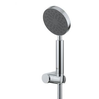 HOY ฝักบัวมือถือด้ามโค้งชุบซาตินขนาด 4 นิ้ว พลาสติก ABS รุ่น FJHOF-S120AC สีซาติน