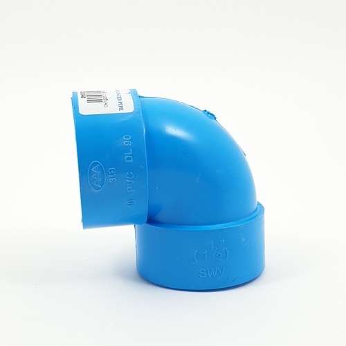 AAA ข้องอ 90 บาง 1 1/2(40) ชั้น 8.5 สีฟ้า