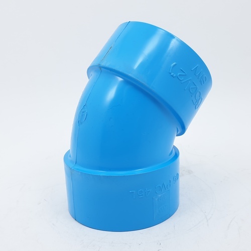 AAA ข้องอ 45 บาง 2 1/2(65) ชั้น 8.5 สีฟ้า