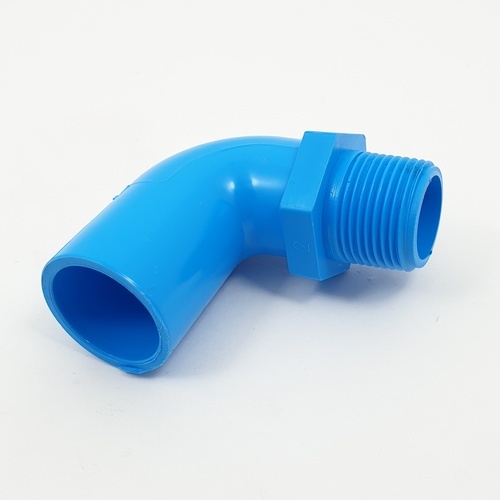 AAA ข้องอ 90 เกลียวนอก หนา 3/4(20) ชั้น 13.5 (แพ็ค10) สีฟ้า