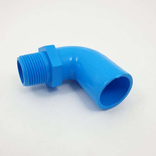 AAA ข้องอ 90 เกลียวนอก หนา 3/4(20) ชั้น 13.5 (แพ็ค10) สีฟ้า