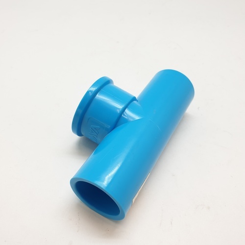 VAVO สามทาง เกลียวใน ทองเหลือง หนา 3/4(20) สีฟ้า