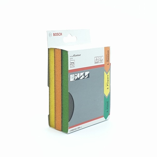 BOSCH ฟองน้ำขัด แบบแผ่น (3 ชิ้น/แพค)